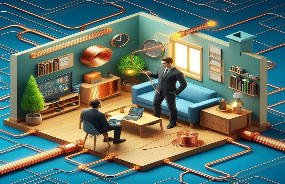 چگونه میتوان از سیم مسی برای انتقال برق در خانه استفاده کرد؟ How to use copper wire to transmit electricity at home2