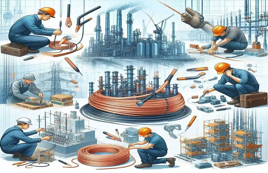 Installation and connection methods of copper wire in different industries